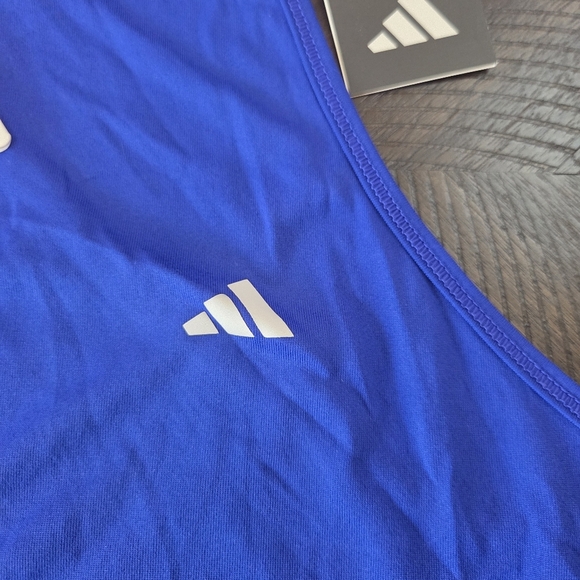 Adidas Women's Lucid Blue Training Tank Top Large IX9414 New Aeroready Running - Picture 2 of 8